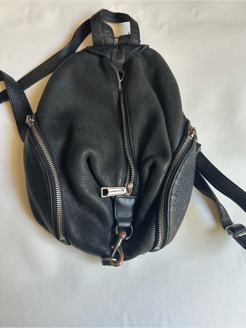 Rebecca Minkoff Black Leather Backpack Purse - Stylish Crossbody